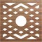 Ekena Millwork Chevron Wood Fretwork Pierced Ceiling Medallion, Walnut, 24"OD x 6 1/4"ID x 3/8"T CMWP24X24X0375CHWA - alternate 1
